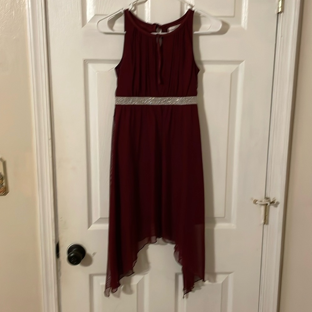Girls size 10 Maroon Dress worn once